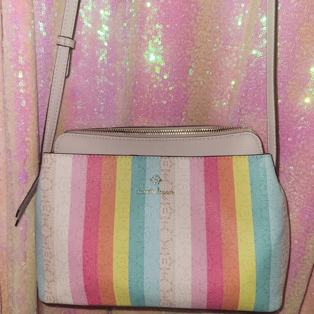 Nanette Lepore Pink and Orange Crossbody Bag